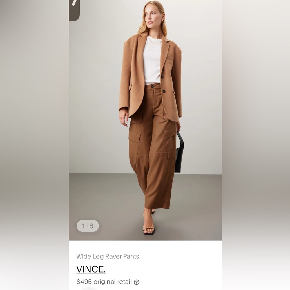 Vince Wide-Leg Raver Pants in Brown Size 10